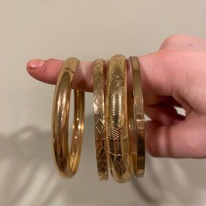 Elegant Gold Bangle Set